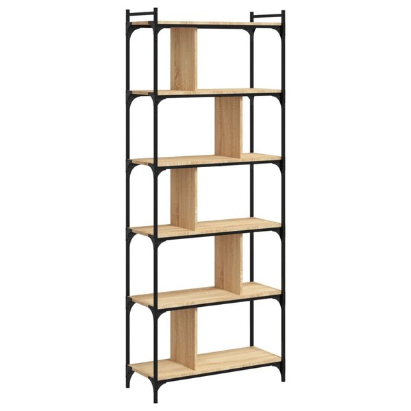 vidaXL Bibliothèque 6 niveaux chêne sonoma 76x32x192 cm