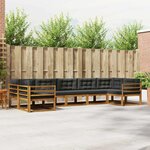 vidaXL Ensemble de canapés d'extérieur 7 pc Naturel et Anthracite