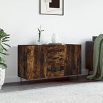 vidaXL Buffet chêne fumé 100x36x60 cm bois d'ingénierie