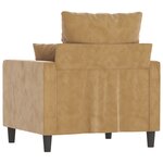 vidaXL Fauteuil Marron 60 cm Velours