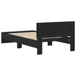 vidaXL Cadre de lit avec tête de lit Chêne noir 100 x 200 cm