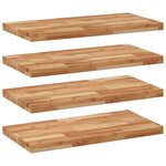 vidaXL Étagères flottantes 4 Pièces 80x40x4 cm acacia massif à l'huile