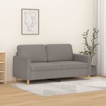 vidaXL Canapé à 2 places Taupe 140 cm Tissu