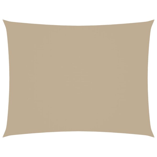 vidaXL Voile de parasol tissu oxford rectangulaire 3 5x4 5 m beige