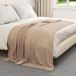 vidaXL Jeté Camel 200 x 150 cm Toison