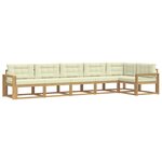 vidaXL Ensemble de canapés d'extérieur 4 Pièces Blanc et crème Polyester