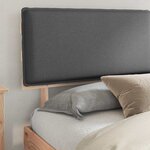 vidaXL Cadre de lit avec tête de lit rembourrée Gris foncé