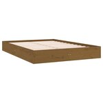vidaXL Cadre de lit Marron miel Bois massif 150x200 cm Très grand
