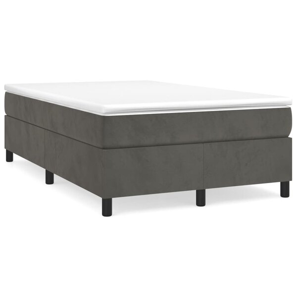 vidaXL Cadre de lit Gris foncé 120x200 cm Velours