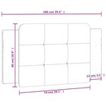 vidaXL Coussin de tête de lit noir et blanc 100 cm similicuir