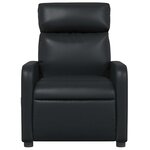 vidaXL Fauteuil de massage inclinable Noir Similicuir