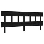 vidaXL Cadre de lit sans matelas noir 200x200 cm bois massif de pin