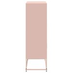 vidaXL Buffet haut rose 68 5x38 5x123 5 cm acier