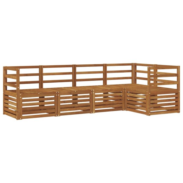 vidaXL Ensemble de canapés d'extérieur 5 pc Naturel Polyester
