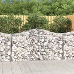 vidaXL Paniers à gabions arqués 6 Pièces 200x50x100/120 cm fer galvanisé