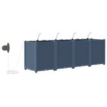 vidaXL Jardinières de jardin 1 pc Gris 160 x 40 x 52 cm Plastique
