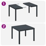 vidaXL Ensemble de salle à manger de jardin 3 pièces avec coussins Anthracite en poly rotin