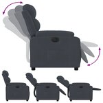 vidaXL Fauteuil inclinable électrique Gris foncé Velours