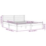 vidaXL Cadre de lit sans matelas cire marron 200x200cm bois pin massif