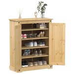 vidaXL Armoire à chaussures Corona 86x38 5x108 cm bois de pin massif