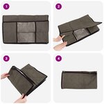 vidaXL Boîte de rangement avec fenêtre latérale transparente 6 pc Gris
