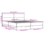 vidaXL Cadre de lit sans matelas chêne sonoma 140x200 cm