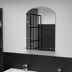 vidaXL Miroir mural avec étagère 50x70 cm Verre trempé
