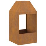 Brasero vidaXL 50x50x100 cm en acier résistant aux intempéries