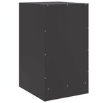 vidaXL Table de chevet noir 34 5x39x62 cm acier