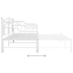 vidaXL Cadre de canapé-lit extensible Blanc Métal 90x200 cm