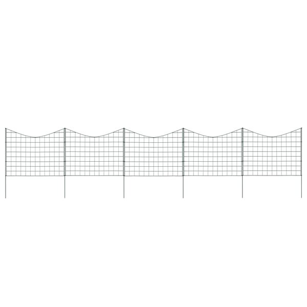 vidaXL Ensemble de clôture de jardin voûtée plus basse 77 5x64 cm vert