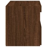 vidaXL Tables de chevet et lumières LED 2 Pièces chêne marron 50x40x45 cm