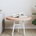 vidaXL Dessus de table Ø50x2 5 cm rond bois massif de hêtre