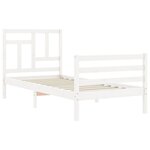 vidaXL Cadre de lit sans matelas blanc 90x200 cm bois massif