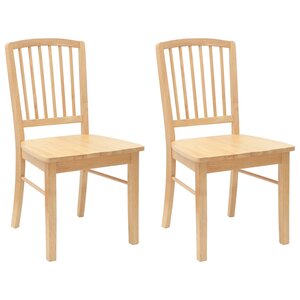 vidaXL Chaises de salle à manger 2 Pièces Naturel 50 x 52 5 x 91 cm