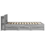 vidaXL Cadre de lit avec rangement Sonoma gris 75 x 190 cm