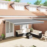 vidaXL Auvent Blanc 5 x 3 m Métal