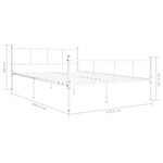 vidaXL Cadre de lit sans matelas blanc métal 120x200 cm