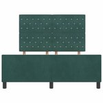 vidaXL Lit à ressorts avec tête de lit Vert foncé 140 x 200 cm Velours