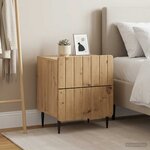 vidaXL Cabinet de chevet 2 pièces Chêne artisanal 43 x 34 5 x 49 5 cm