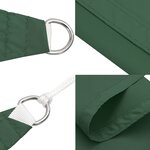 vidaXL Voile de parasol tissu oxford carré 7x7 m vert foncé