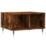 vidaXL Table basse Chêne fumé 60x50x36 5 cm Bois d'ingénierie