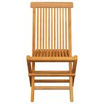 vidaXL Chaises de jardin et coussins noir lot de 6 Bois de teck massif
