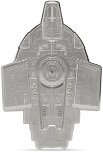 Pièce de monnaie en Argent 5 Dollars g 93.3 (3 oz) Millésime 2025 Star Trek Ships U.S.S. DEFIANT NX-74205
