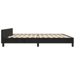 vidaXL Cadre de lit sans matelas noir 200x200 cm velours