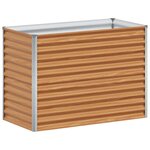 vidaXL Jardinière surélevée 98 x 50 x 68 cm Acier galvanisé