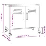 vidaXL Armoire de rangement Blanc 60x35x56 cm Acier