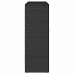 vidaXL Armoire de rangement avec stockage Noir 100 x 36 x 102 cm Rotin