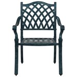 Ensemble de 2 chaises de jardin en aluminium vert vidaXL