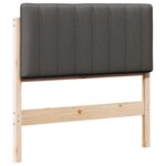 vidaXL Tête de lit capitonnée Brun et gris foncé 90 cm Pin massif
